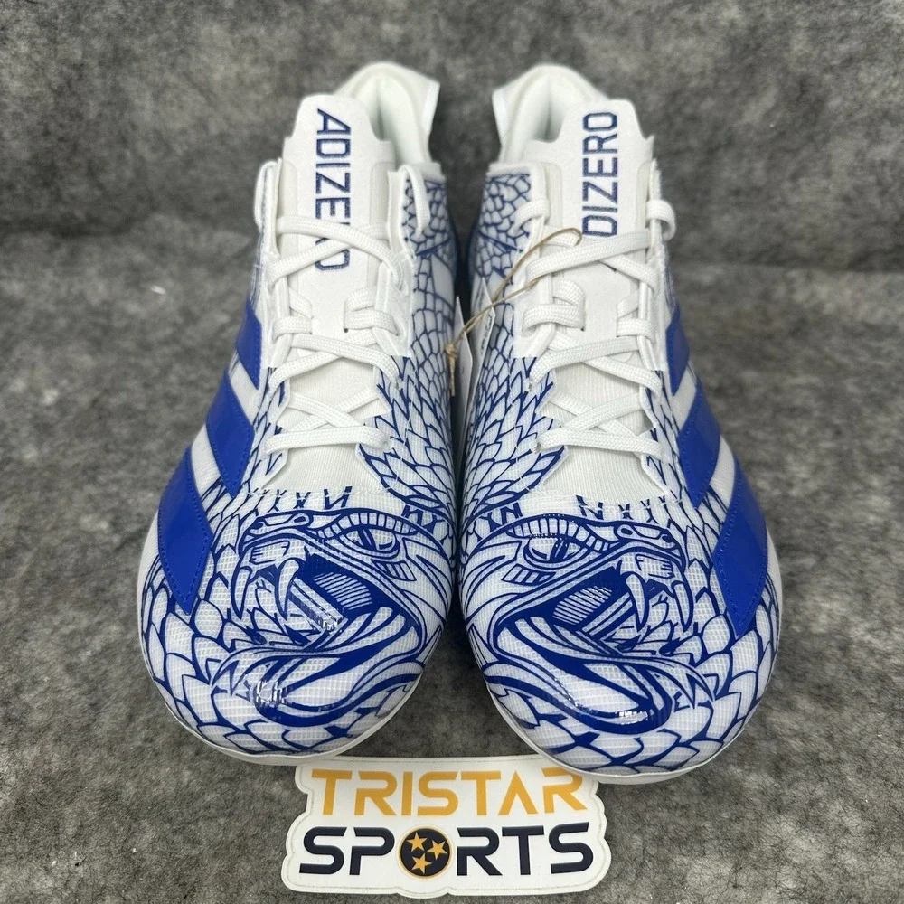 Adidas Adizero Electric Exotic Football Cleats Mens Size 12.5 Blue White IH8569